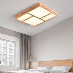 Japońska akrylowa lampa sufitowa Geometryczna drewniana lampa sufitowa