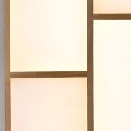 Japońska akrylowa lampa sufitowa Geometryczna drewniana lampa sufitowa