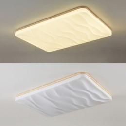 Japońska Akrylowa Lampa Sufitowa Prostokątna Falista Lampa Sufitowa