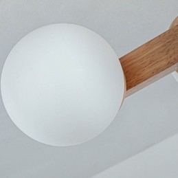 Japońska lampa sufitowa z drewna Magic Bean Molecular Ceiling Lamp