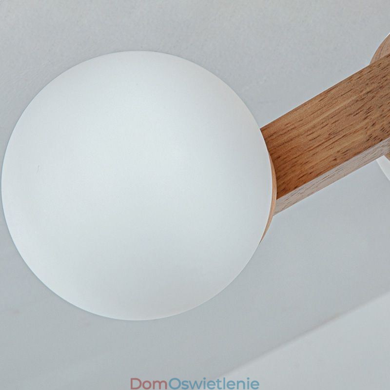 Japońska lampa sufitowa z drewna Magic Bean Molecular Ceiling Lamp