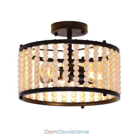 3-punktowe oświetlenie sufitowe Drewniane koraliki sufitowe Lampa w przedpokoju 3-punktowe oświetlenie sufitowe Drewniane koraliki sufitowe Lampa w przedpokoju