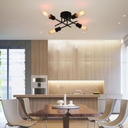 Oprawa oświetleniowa sufitowa do montażu na płasko, 4 gniazda świetlne