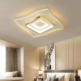 Nowoczesna lampa sufitowa, kwadratowa, montowana na płasko, lampa sufitowa