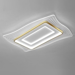 Nowoczesna lampa sufitowa, kwadratowa, montowana na płasko, lampa sufitowa