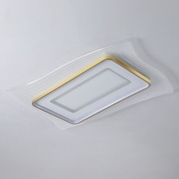 Nowoczesna lampa sufitowa, kwadratowa, montowana na płasko, lampa sufitowa