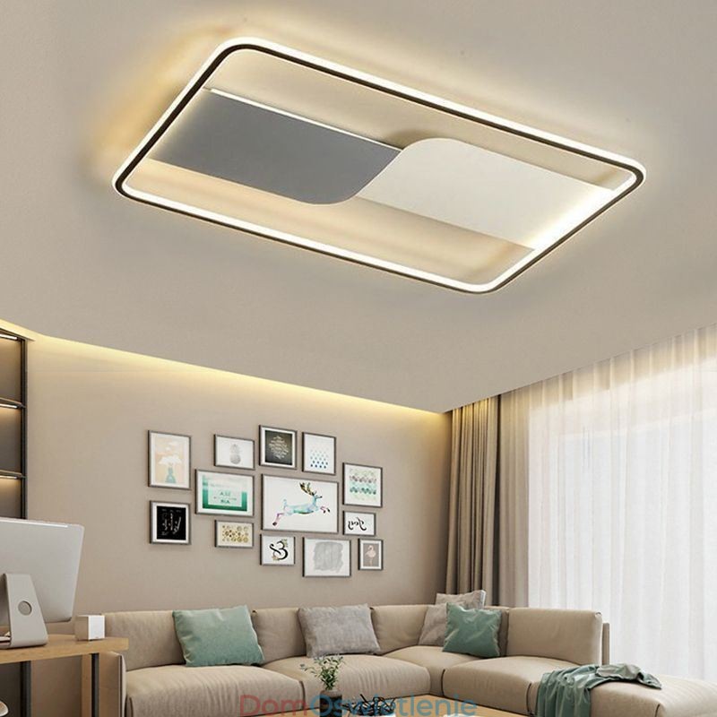 Nowoczesne lampy sufitowe, prostokątne, montowane na suficie, 90*60 cm