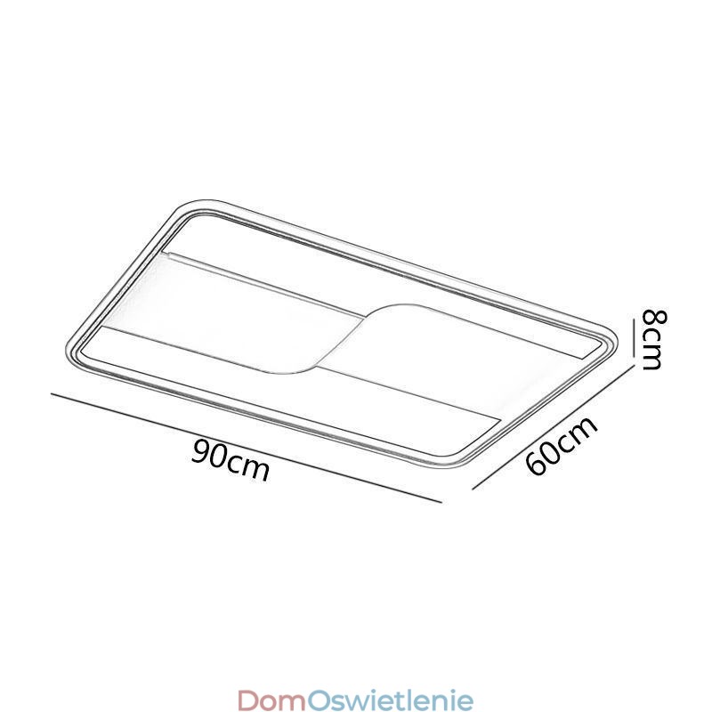 Nowoczesne lampy sufitowe, prostokątne, montowane na suficie, 90*60 cm