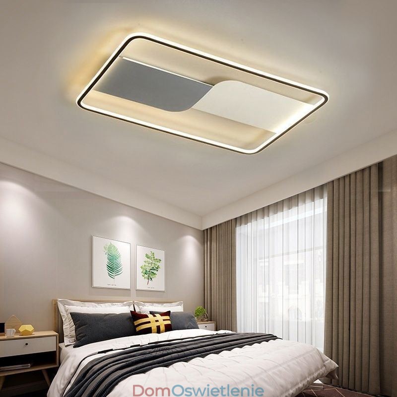 Nowoczesne lampy sufitowe, prostokątne, montowane na suficie, 90*60 cm