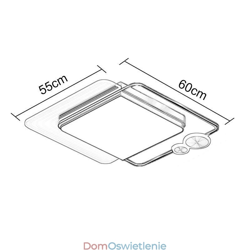 Nordic Ceiling Light Square Akrylowa oprawa sufitowa do montażu na suficie