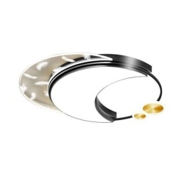 Nowoczesna lampa sufitowa w kształcie księżyca, montowana na płasko