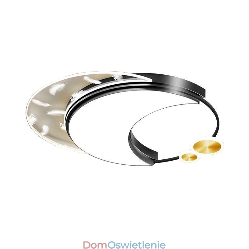 Nowoczesna lampa sufitowa w kształcie księżyca, montowana na płasko