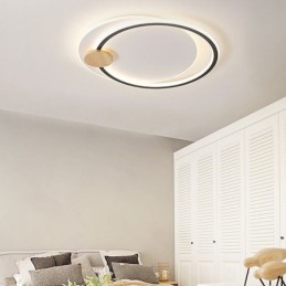 Nowoczesna lampa sufitowa akrylowa z 2 pierścieniami do montażu na płasko