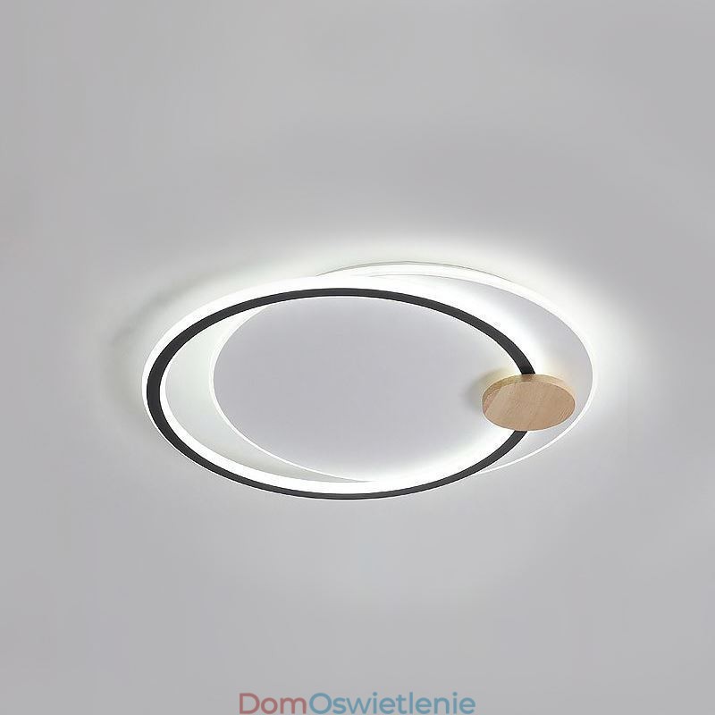 Nowoczesna lampa sufitowa akrylowa z 2 pierścieniami do montażu na płasko