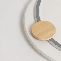 Nowoczesna lampa sufitowa akrylowa z 2 pierścieniami do montażu na płasko