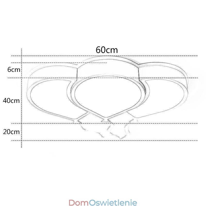 Nowoczesna lampa sufitowa montowana na płasko, piękna lampa sufitowa z kloszem w kształcie balonu
