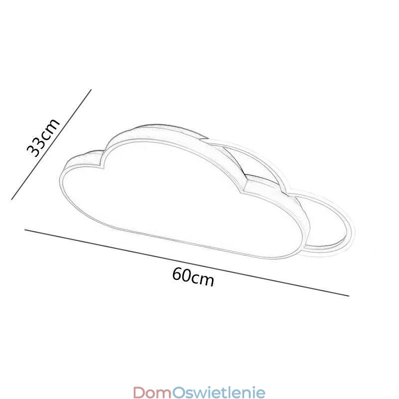 Nowoczesne oświetlenie Chmura Kształt Lampa sufitowa montowana na płasko