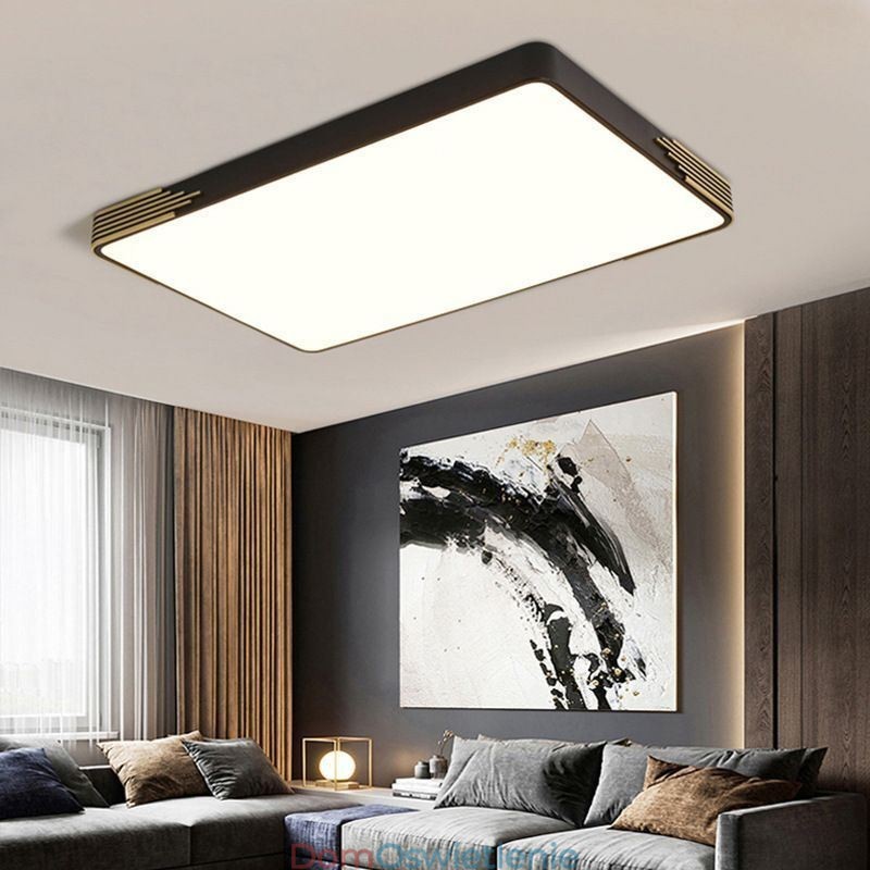 Nowoczesna lampa sufitowa montowana na płasko Prostokątna lampa sufitowa