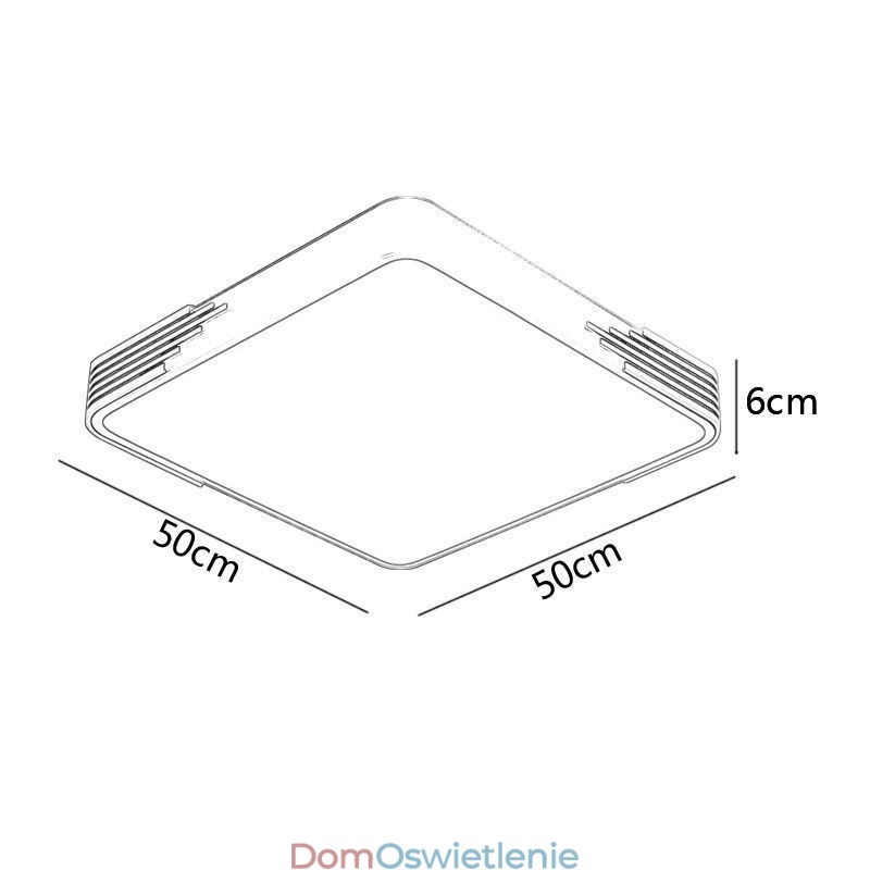 Nowoczesna lampa sufitowa montowana na płasko, kwadratowa lampa sufitowa