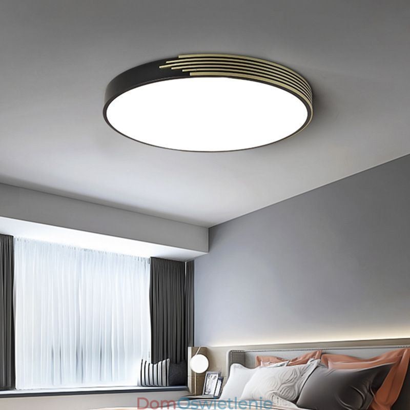 Nowoczesna lampa sufitowa okrągła do montażu na płasko