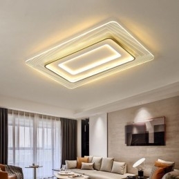 Prostokątna lampa sufitowa montowana na płasko Minimalistyczna akrylowa ultracienka lampa sufitowa