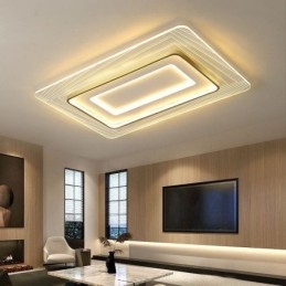 Prostokątna lampa sufitowa montowana na płasko Minimalistyczna akrylowa ultracienka lampa sufitowa