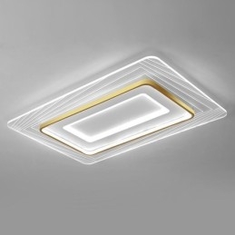 Prostokątna lampa sufitowa montowana na płasko Minimalistyczna akrylowa ultracienka lampa sufitowa