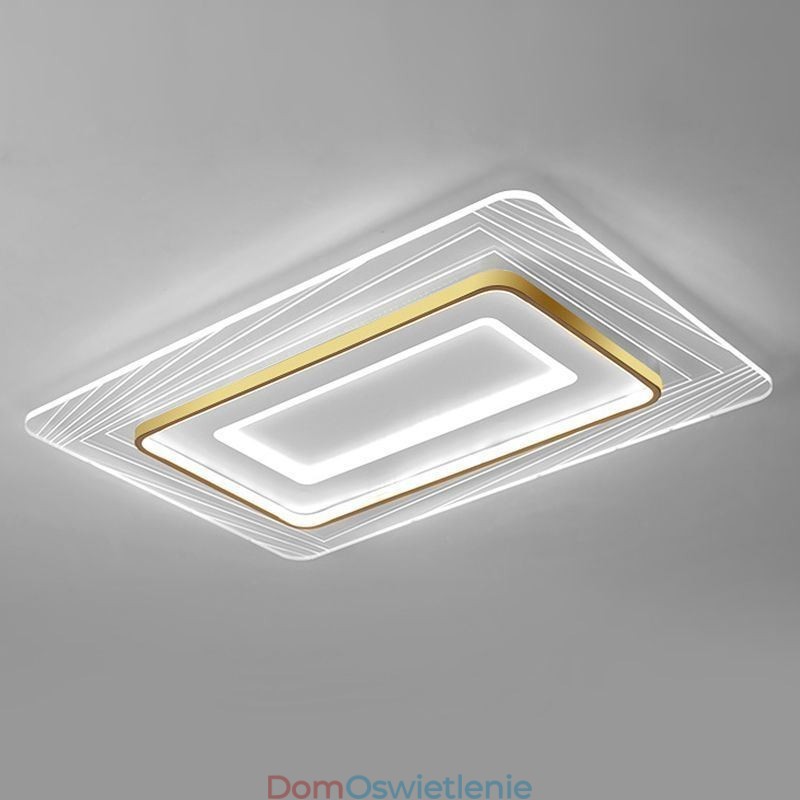 Prostokątna lampa sufitowa montowana na płasko Minimalistyczna akrylowa ultracienka lampa sufitowa