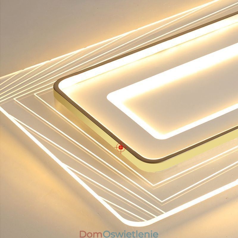 Prostokątna lampa sufitowa montowana na płasko Minimalistyczna akrylowa ultracienka lampa sufitowa