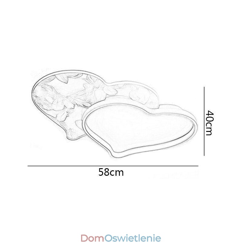 Nowoczesne światła w kształcie serca, sufitowe oświetlenie wpuszczane, dziewczęta