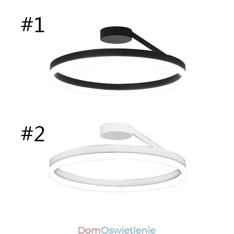 Nowoczesna lampa sufitowa do montażu na płasko, okrągła lampa świetlna z kloszem akrylowym