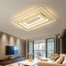 Prostokątna lampa sufitowa minimalistyczna akrylowa ultracienka do montażu na suficie