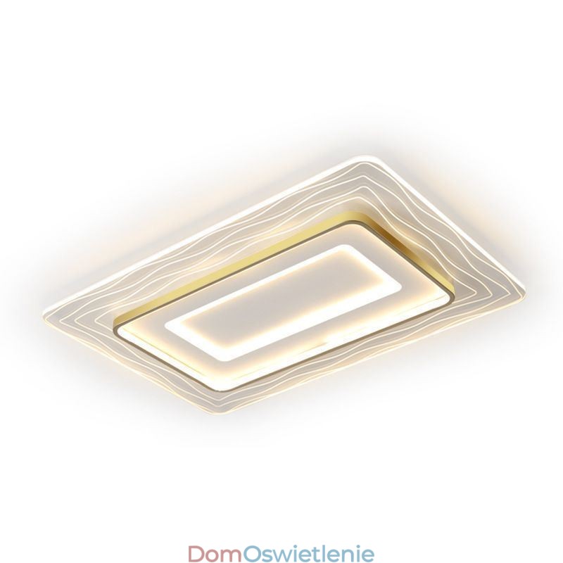 Prostokątna lampa sufitowa minimalistyczna akrylowa ultracienka do montażu na suficie