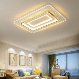 Prostokątna lampa sufitowa minimalistyczna akrylowa ultracienka do montażu na suficie