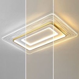 Prostokątna lampa sufitowa minimalistyczna akrylowa ultracienka do montażu na suficie