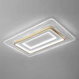 Prostokątna lampa sufitowa minimalistyczna akrylowa ultracienka do montażu na suficie