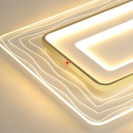 Prostokątna lampa sufitowa minimalistyczna akrylowa ultracienka do montażu na suficie