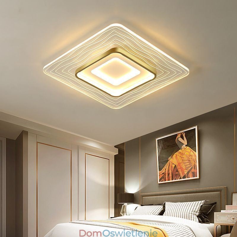 Lampa sufitowa montowana na płasko Minimalistyczna akrylowa ultracienka lampa sufitowa