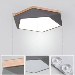 Nowoczesna lampa sufitowa w kształcie diamentu, ściemniana, do montażu na suficie