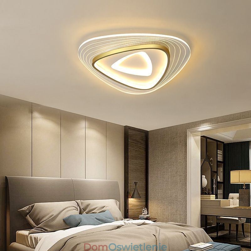 Lampa sufitowa, lampa sufitowa trójkątna, montaż na płasko