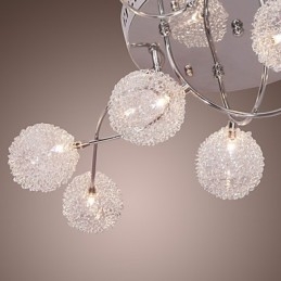 G4 12-punktowa lampa ścienna z kloszami aluminiowymi