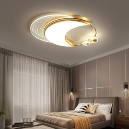 Ściemnialna lampa sufitowa, nowoczesna oprawa oświetleniowa do montażu na płasko w kształcie księżyca, 36 W