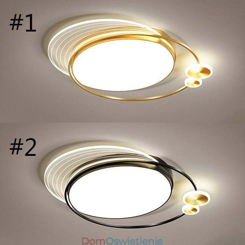 Lampa sufitowa montowana na płasko z pilotem