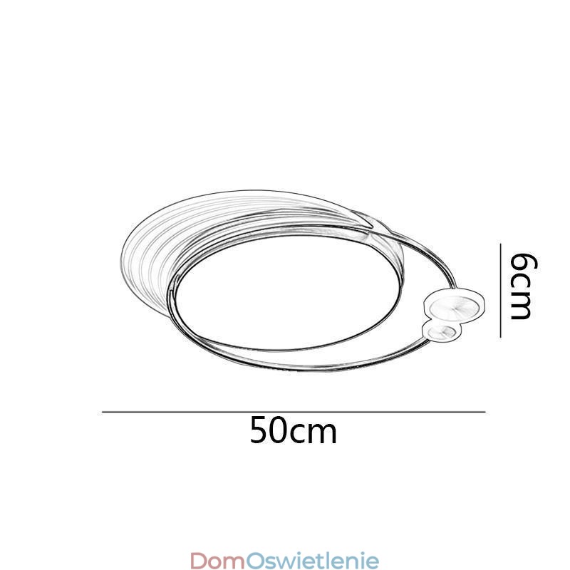 Lampa sufitowa montowana na płasko z pilotem