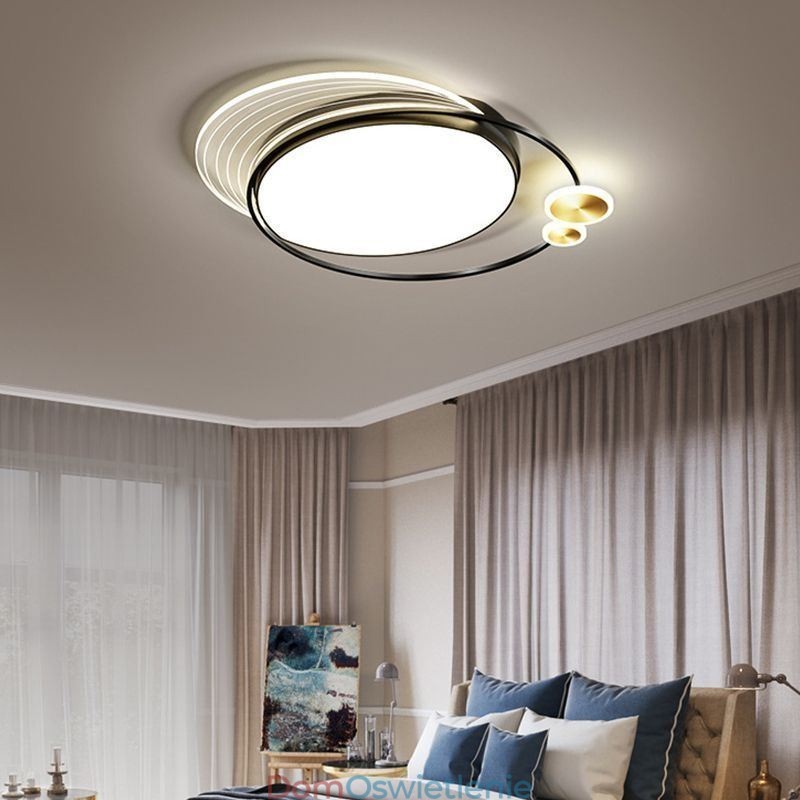 Lampa sufitowa montowana na płasko z pilotem