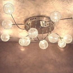 G4 12-punktowa lampa ścienna z kloszami aluminiowymi