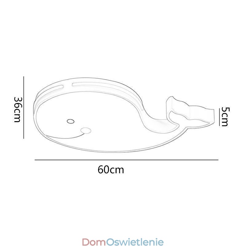 Delfin Wzór Ściemnialna Sufitowa Lampa Kreatywna Sufitowa Oprawa Dziecięca