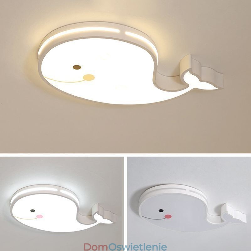 Delfin Wzór Ściemnialna Sufitowa Lampa Kreatywna Sufitowa Oprawa Dziecięca