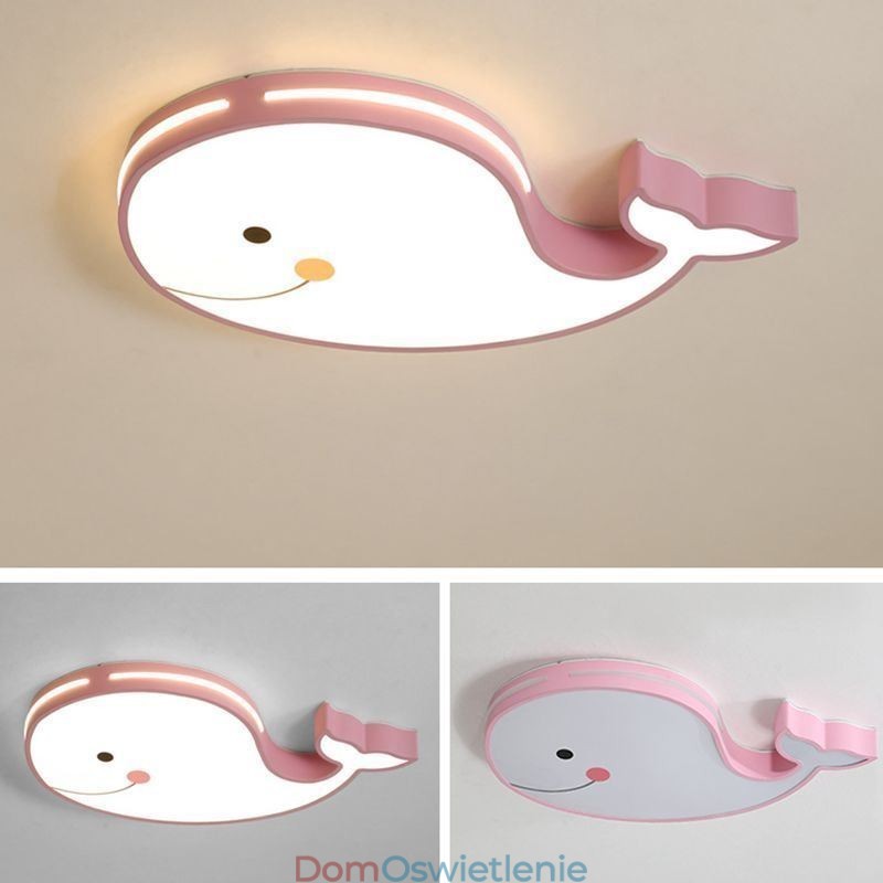 Delfin Wzór Ściemnialna Sufitowa Lampa Kreatywna Sufitowa Oprawa Dziecięca