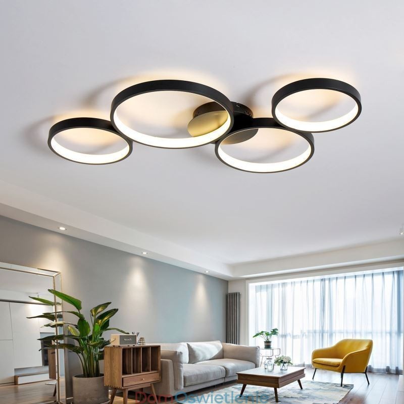 Lampa sufitowa 7200LM 4 pierścienie oprawa oświetleniowa
